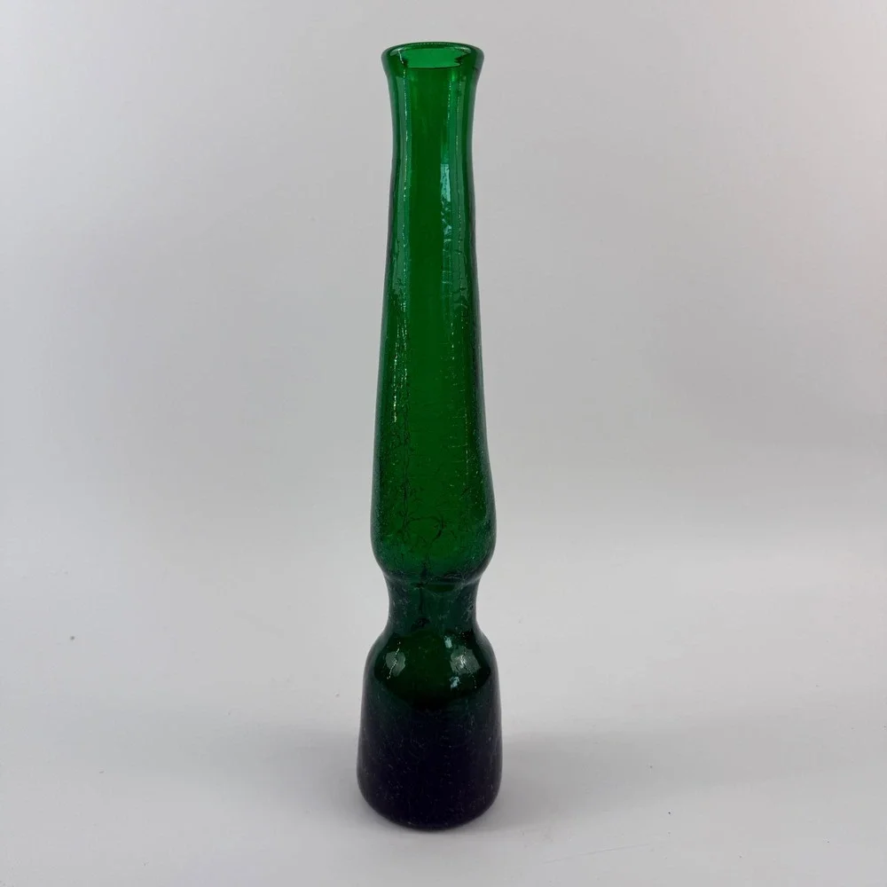 Indiana Handcraft/Greenwich Flintcraft Kingston Green Decanter 13.25